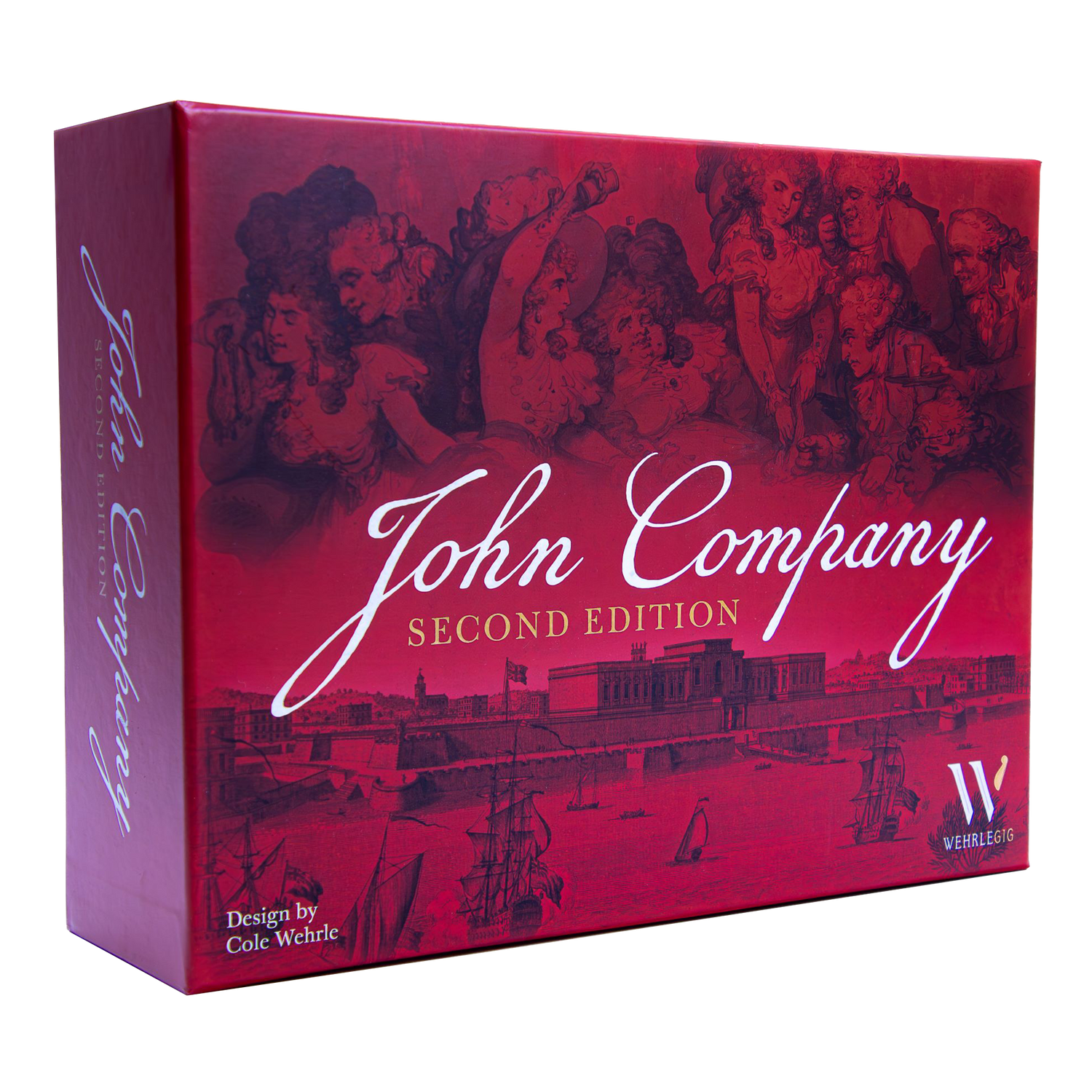 Game box of John Company: Second Edition, a game about nepotism in bureaucracy by Wehrlegig Games.