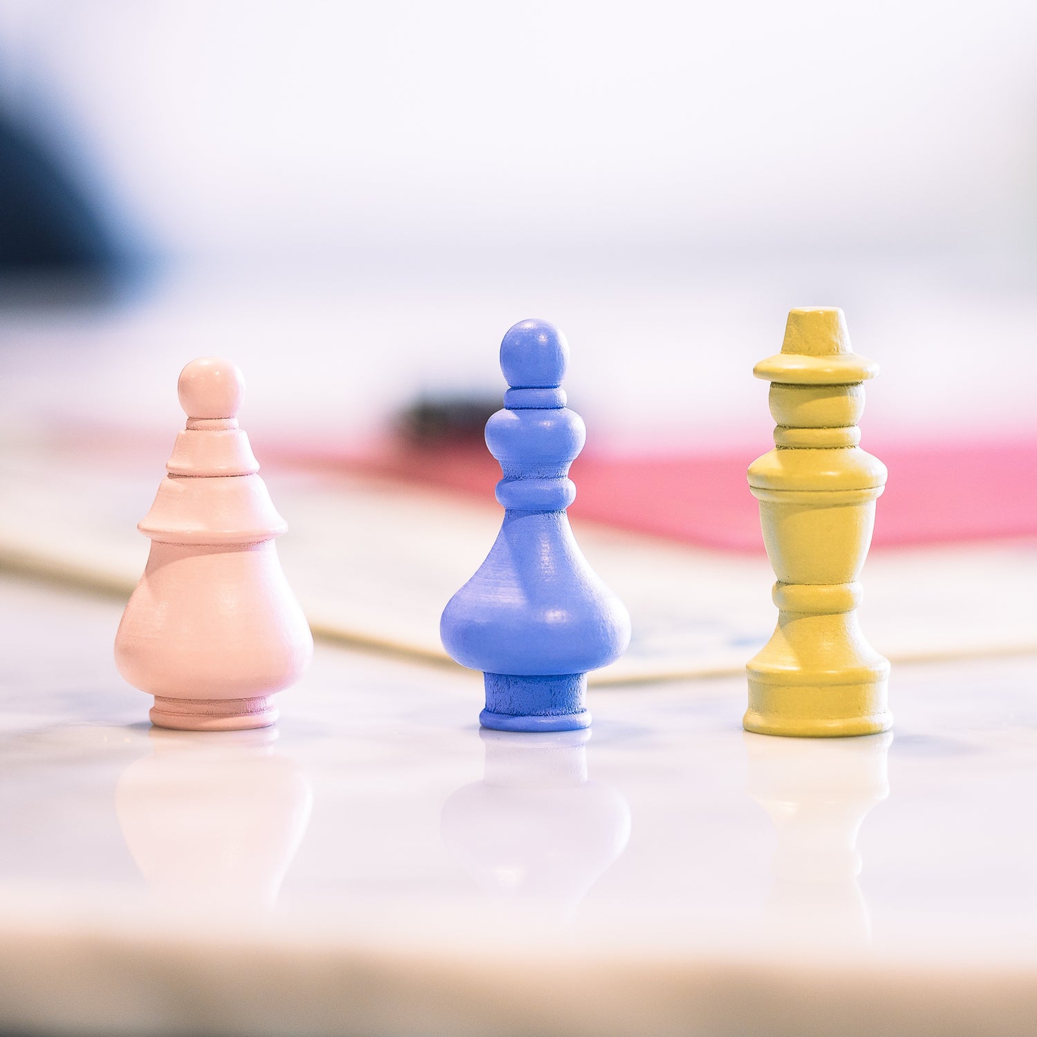 The wooden pawns included in the base version of Molly House.