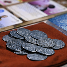 Load image into Gallery viewer, Pax Pamir: Second Edition Metal Coins &amp; Cloth Bag